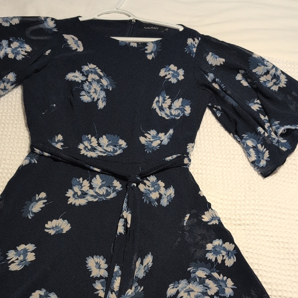 New York & Company Black Long Sleeve Sundress